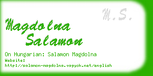 magdolna salamon business card